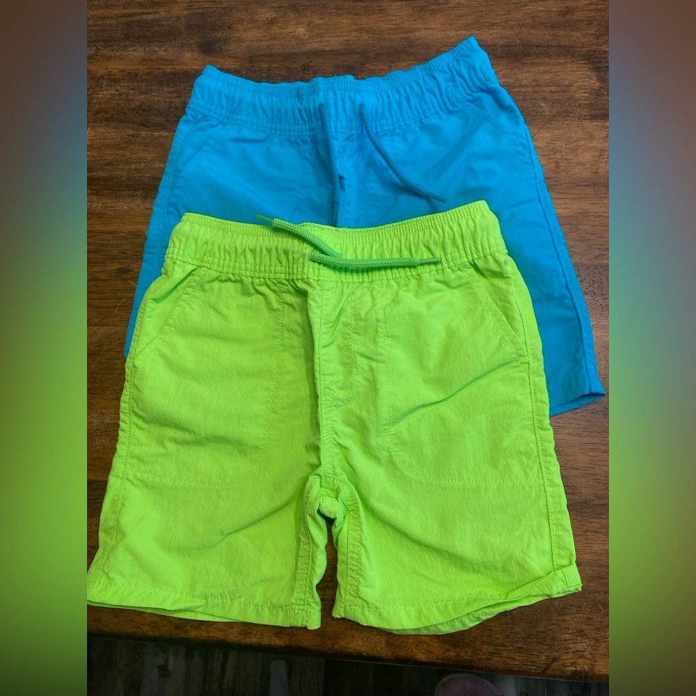 The Children's Place Vibrant Blue and Lime Green Shorts